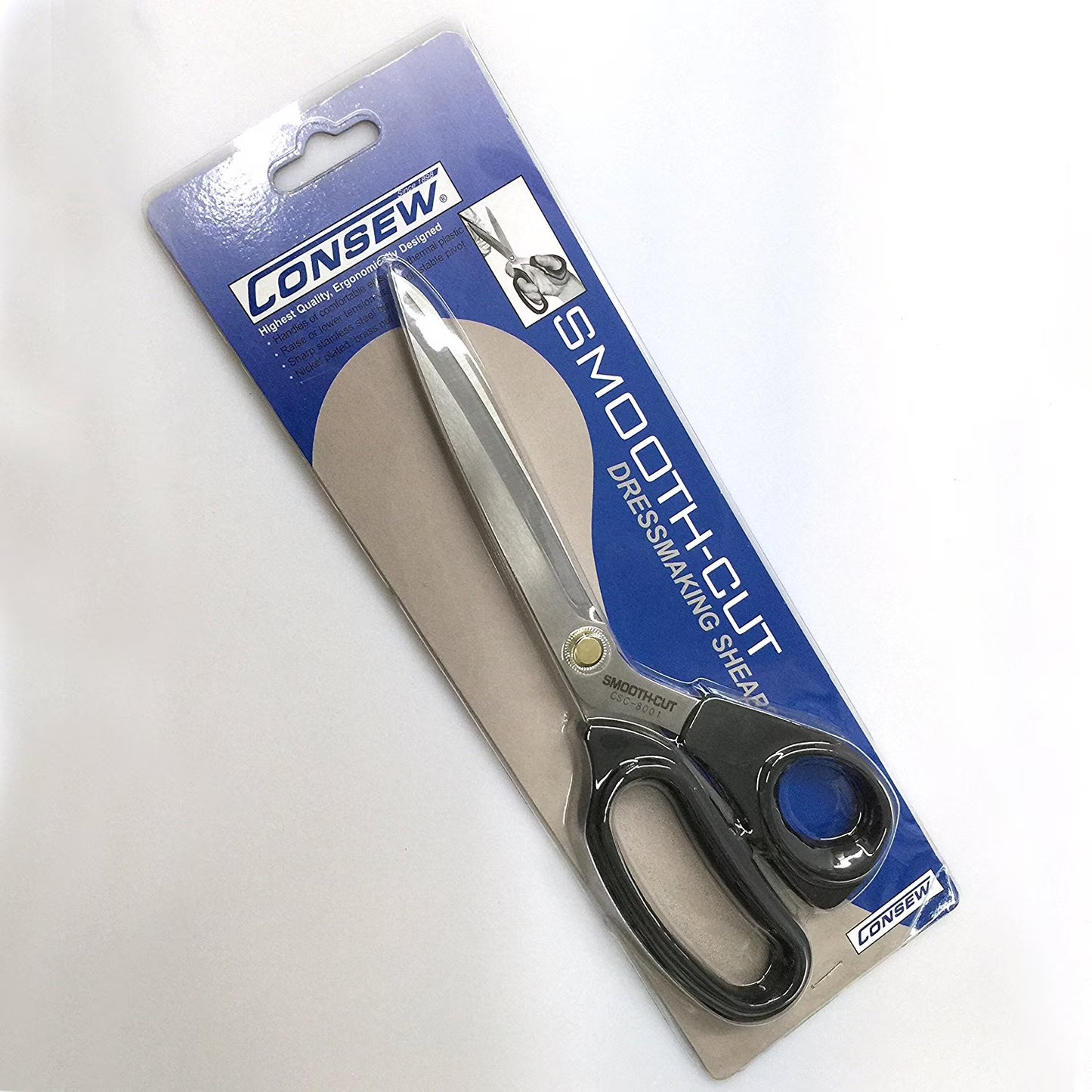 CONSEW CSC-8001 9" SMOOTH-CUT DRESSMAKER'S SHEARS SCISSORS