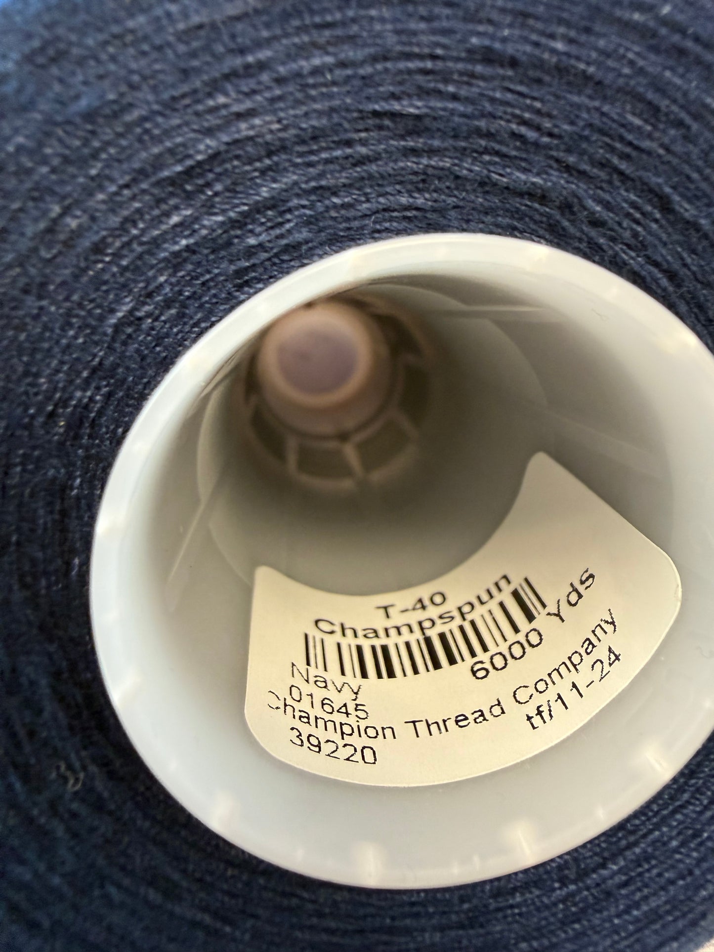 THREAD T-40 NAVY-1645 POLYESTER CHAMSPUN — 6000 yds