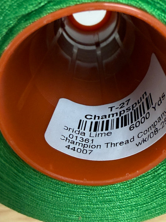 THREAD T-27 BRIDA LIME-1361 POLYESTER CHAMPSPUN 6000 Yds