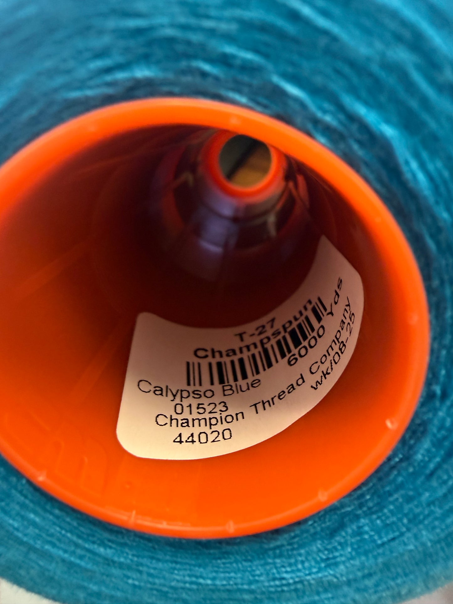 THREAD T-27 CALYPSO BLUE-1523 POLYESTER CHAMPSPUN 6000 Yds