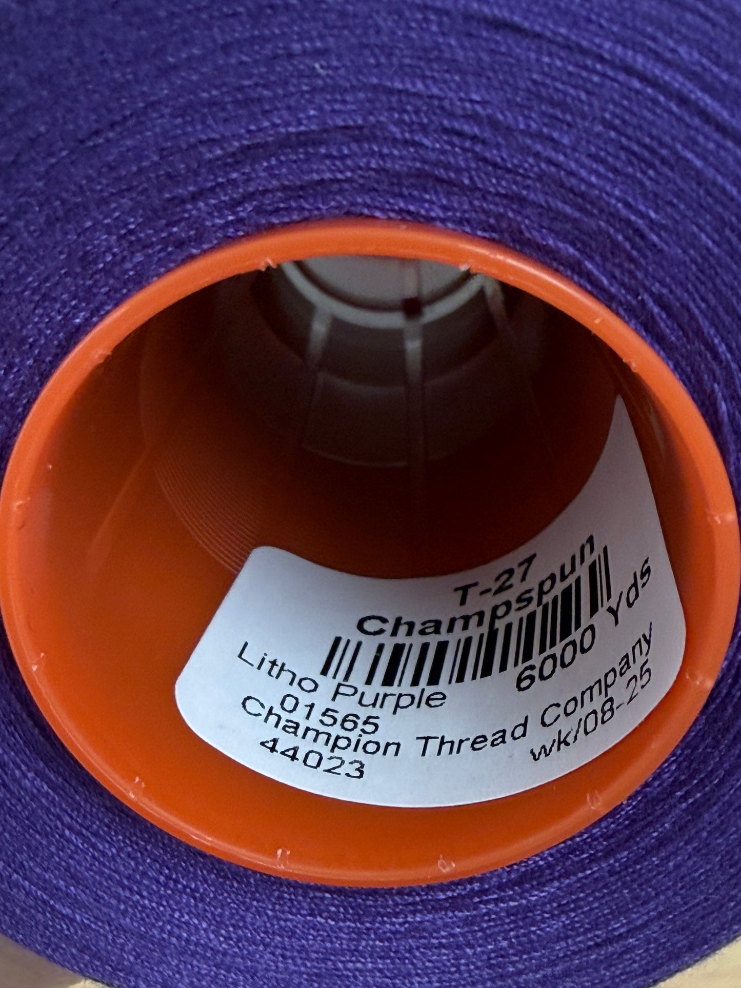THREAD T-27 LITHO PURPLE-1565 POLYESTER CHAMPSPUN 6000 Yds