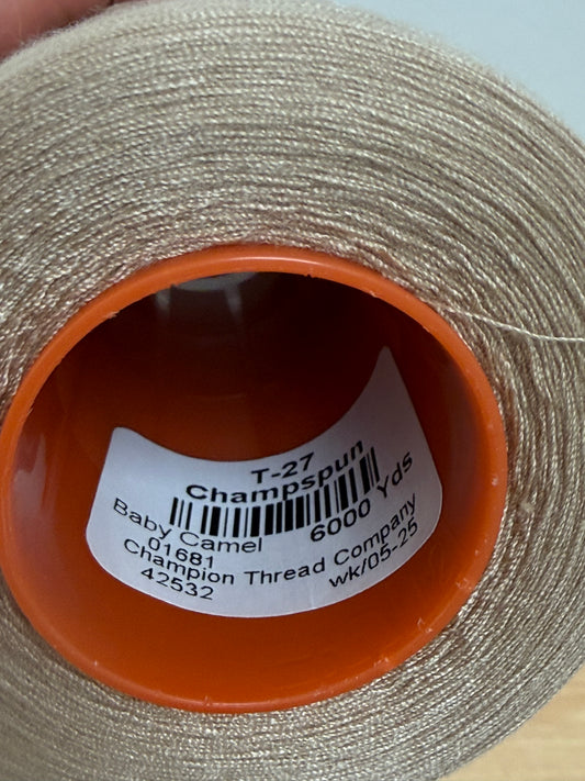 THREAD T-27 BABY CAMEL-1681 POLYESTER CHAMPSPUN 6000 Yds