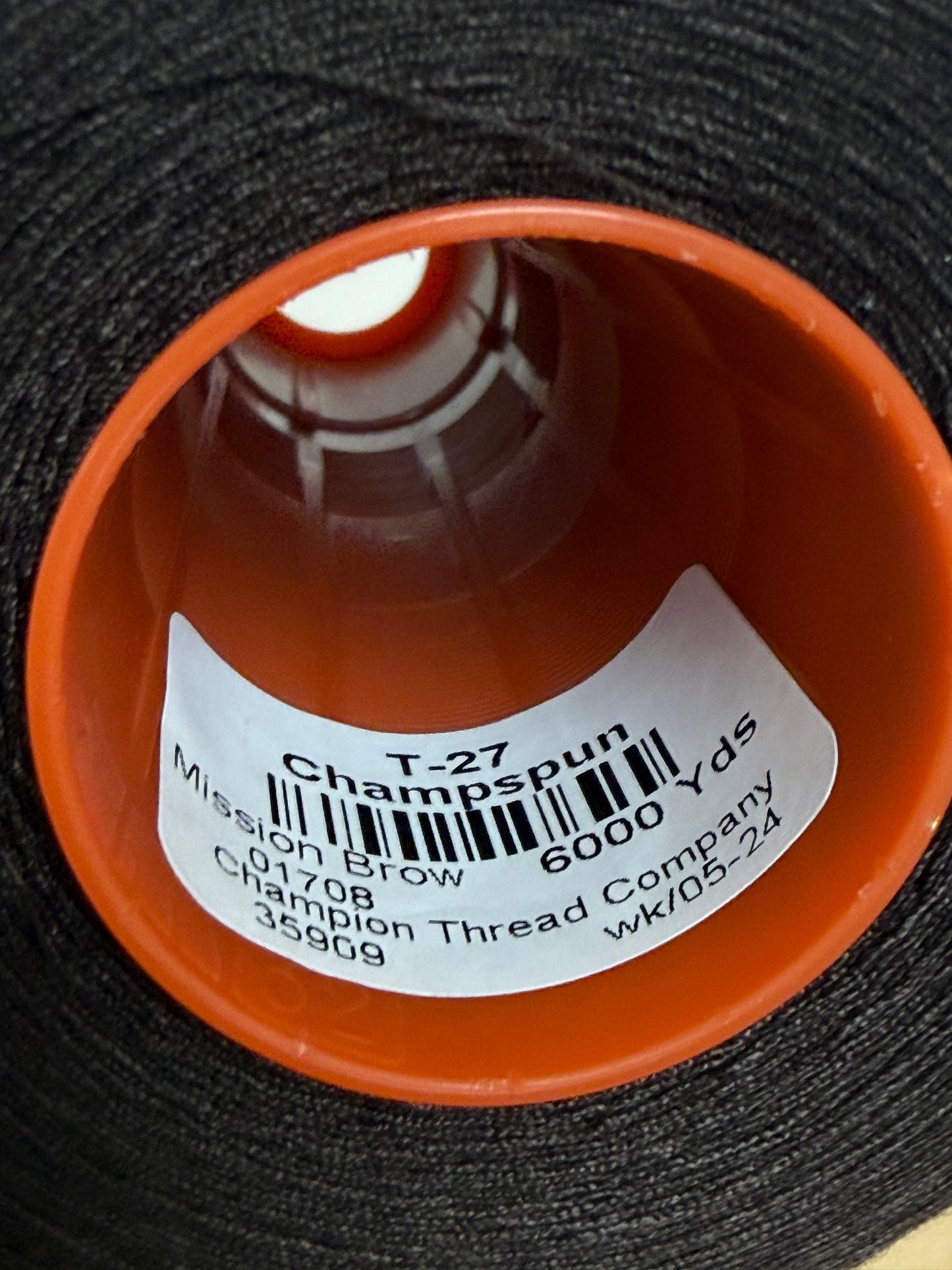 THREAD T-27 MISSION BROW-1708 POLYESTER CHAMPSPUN 6000 Yds