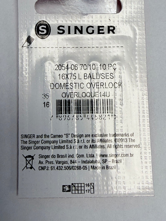 NEEDLE 2054 #70/10 BLISTER 10-NEEDLE SINGER