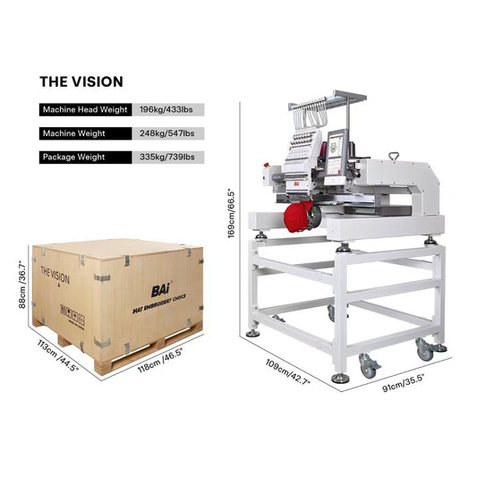 BAi THE VISION Commercial Embroidery Machine