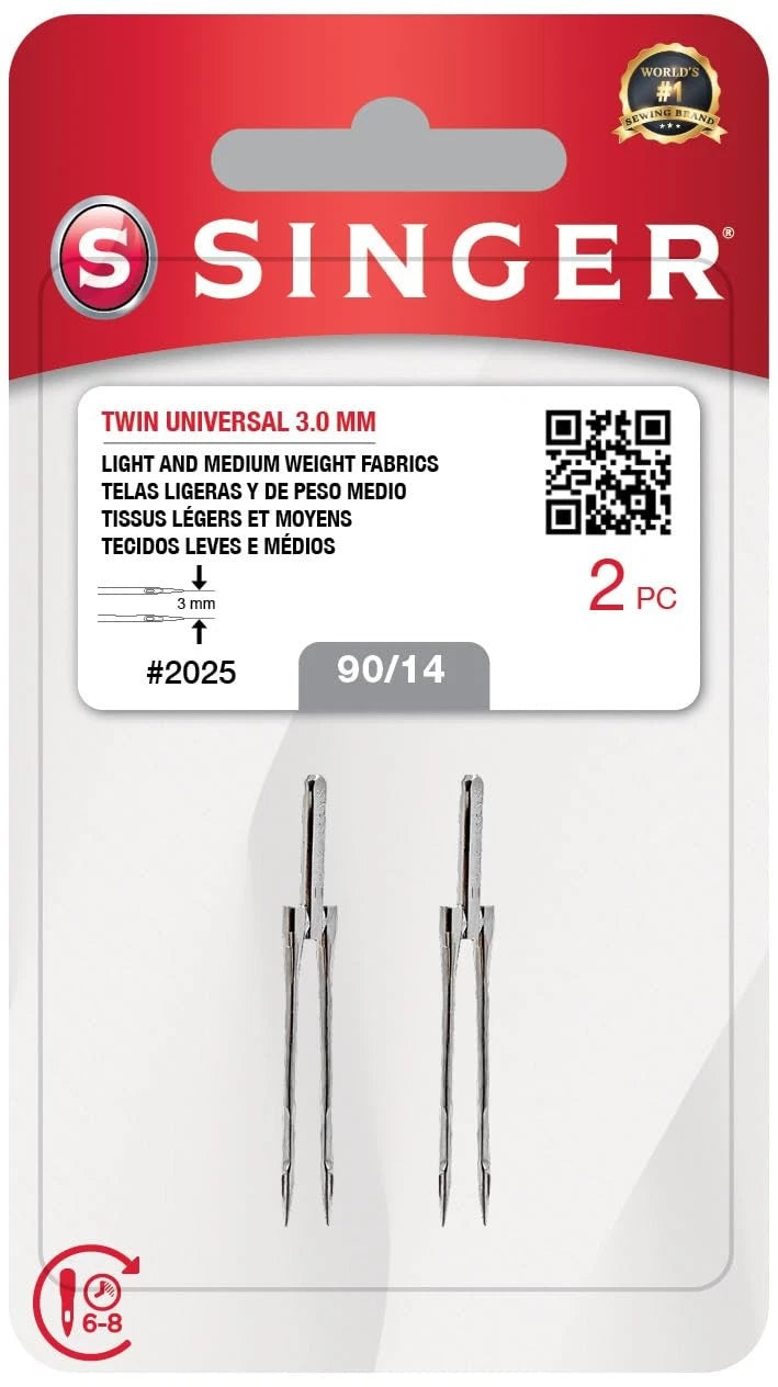 NEEDLE SINGER® 2025 #90/14- 3mm BLISTER 2 NEEDLE