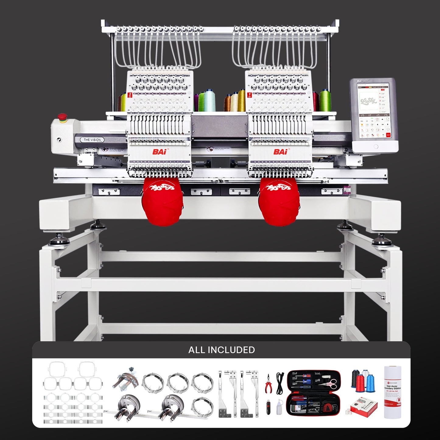 BAi THE VISION-2HEADS — Commercial Embroidery Machine