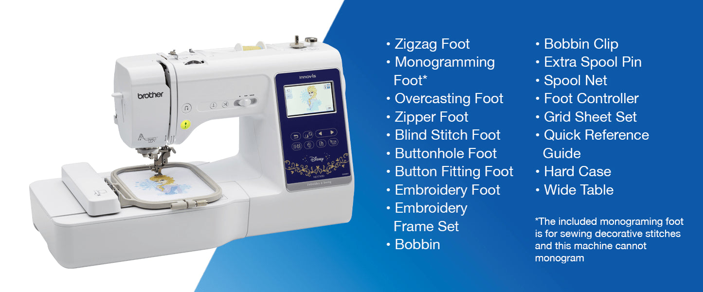 BROTHER NS1750D Combination Sewing & Embroidery with Disney