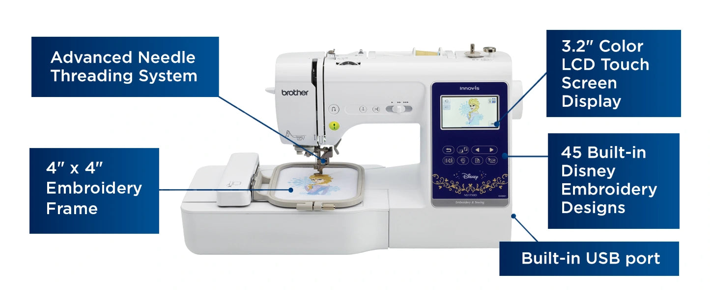 BROTHER NS1750D Combination Sewing & Embroidery with Disney