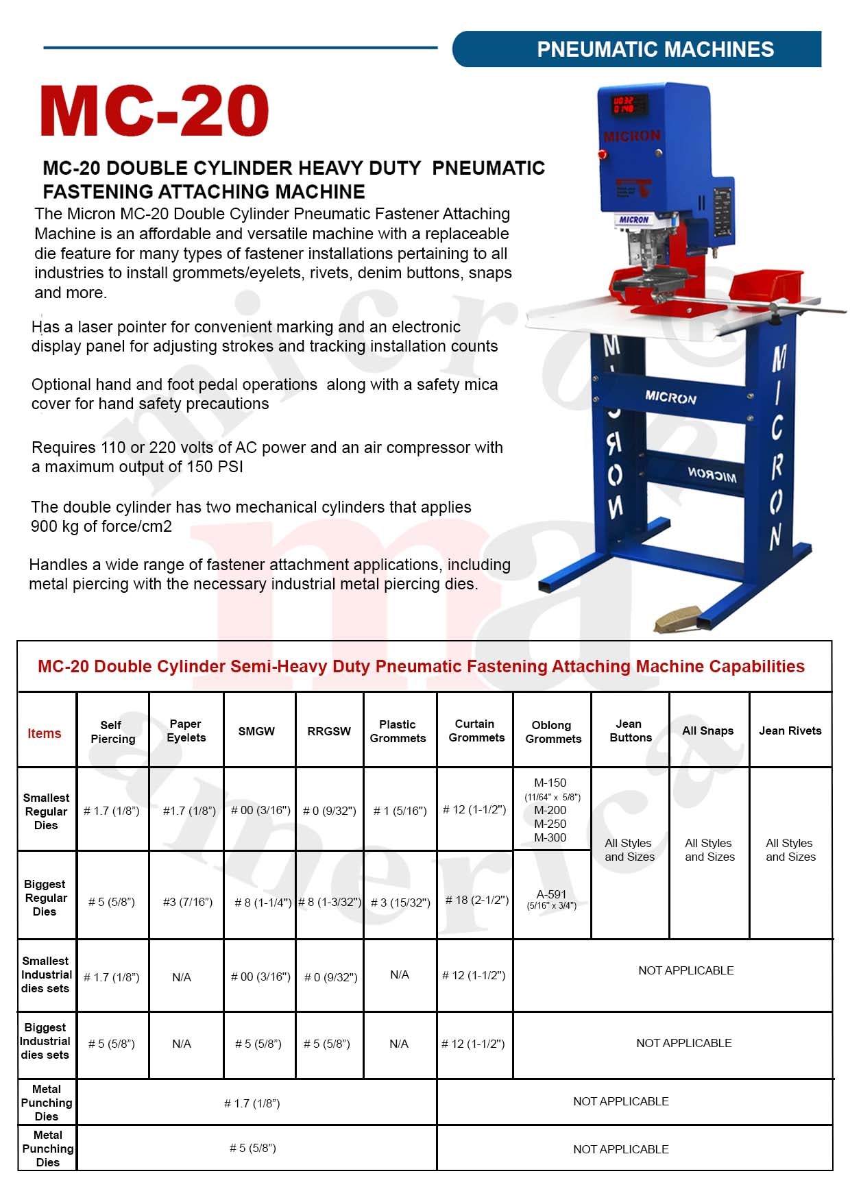 MC-20 Double Cylinder Heavy Duty Pneumatic Fastening Attaching Machine image 1