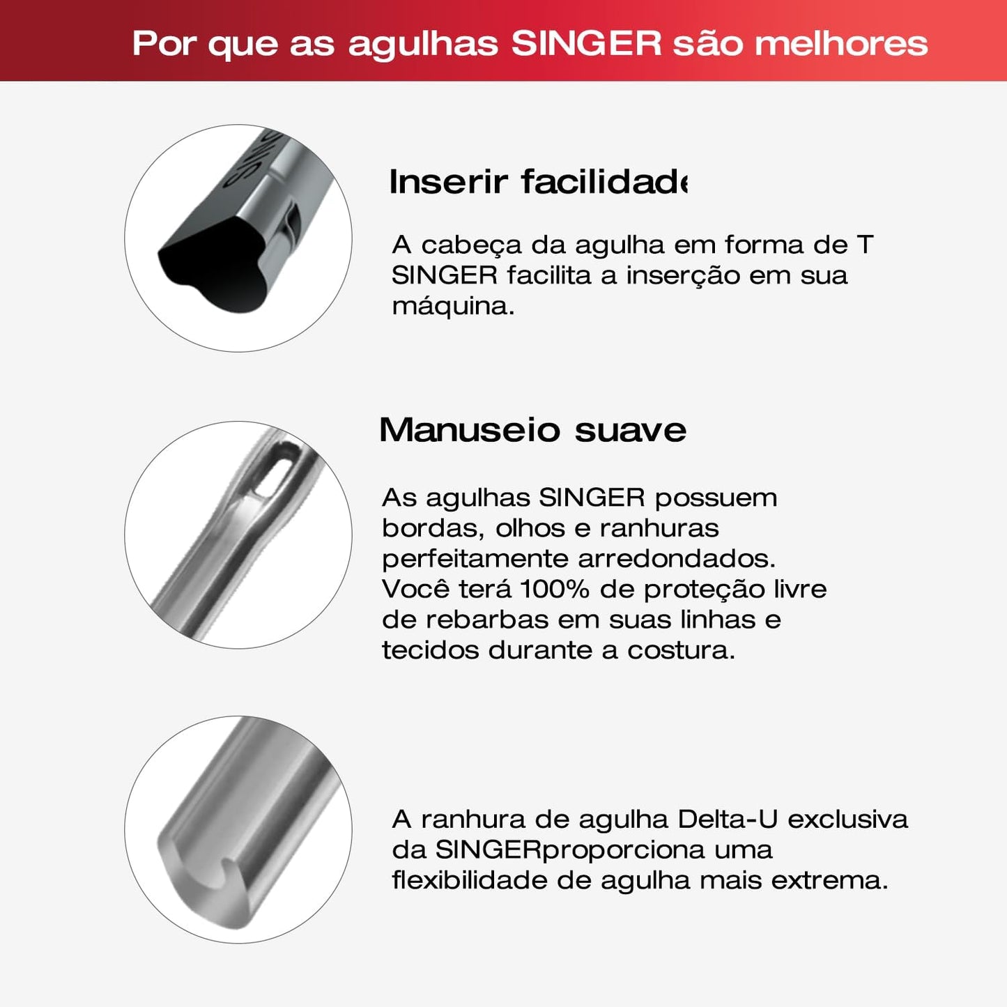 NEEDLE SINGER® 2045 #100-16 BLISTER 5 NEEDLE