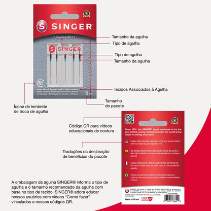 NEEDLE SINGER® 2045 #100-16 BLISTER 5 NEEDLE
