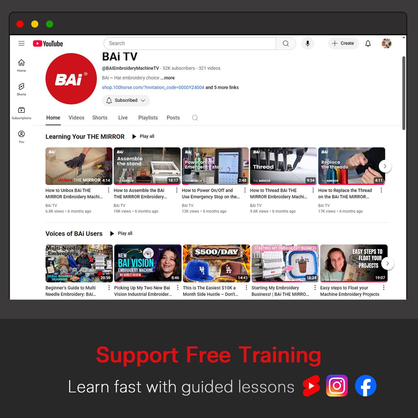 BAi THE VISION Commercial Embroidery Machine