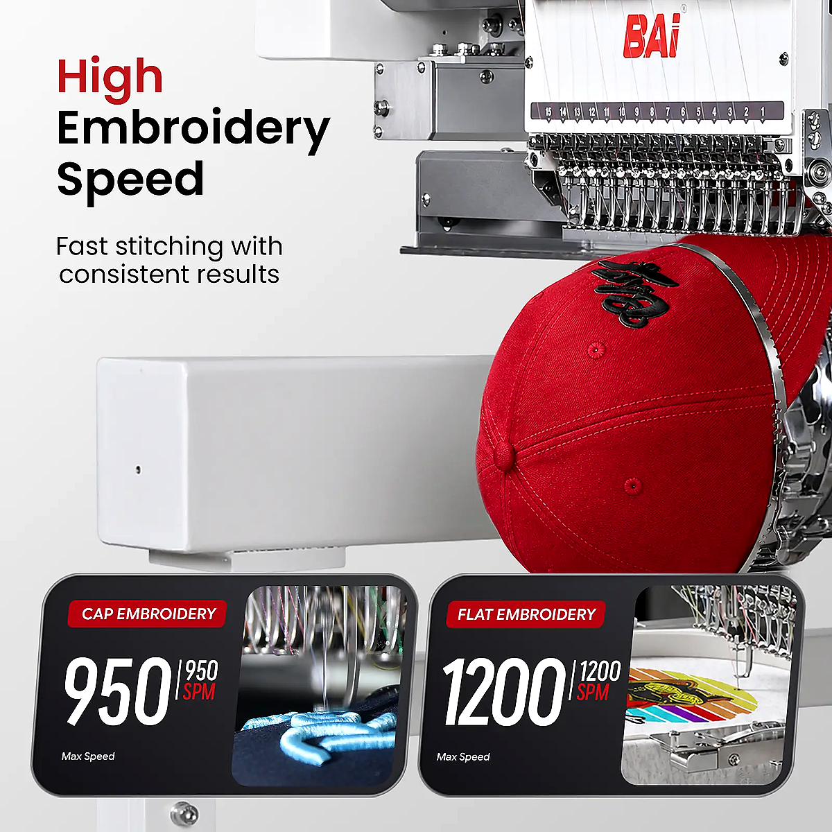 BAi® The Vision Commercial Embroidery Machine