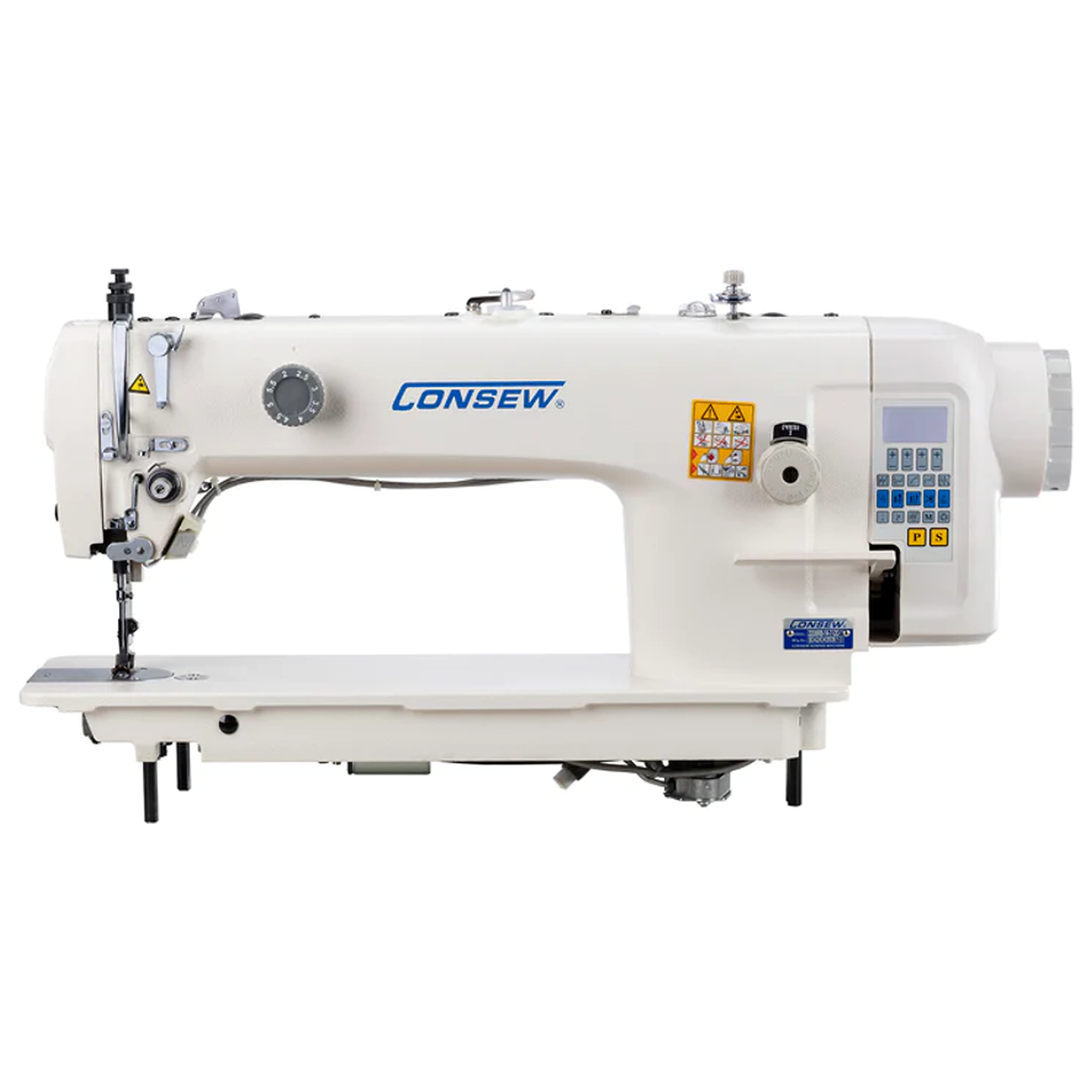 CONSEW® 2206RB-14-7DD-1 Single Needle Direct Drive Triple Feed Industrial Lockstitch Sewing Machine – Complete with Table & Stand