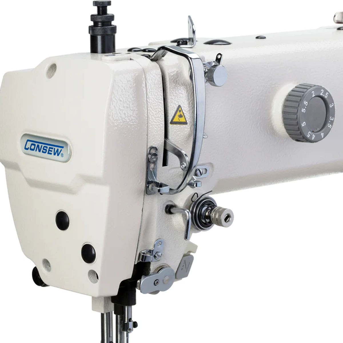 CONSEW® 2206RB-14-7DD-1 Single Needle Direct Drive Triple Feed Industrial Lockstitch Sewing Machine – Complete with Table & Stand