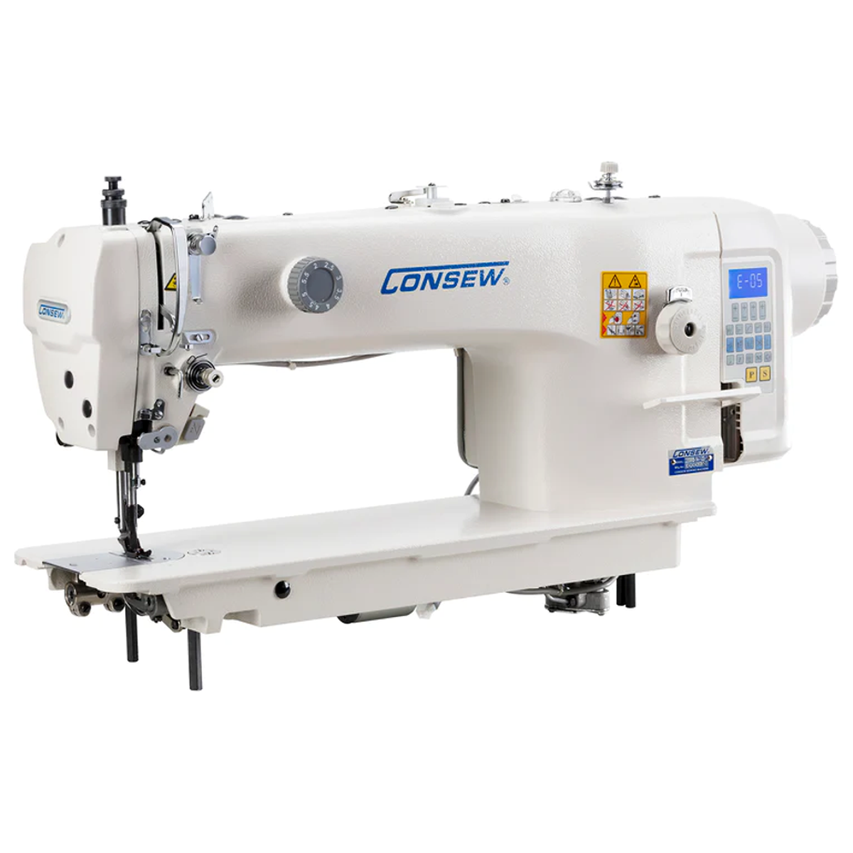 CONSEW® 2206RB-14-7DD-1 Single Needle Direct Drive Triple Feed Industrial Lockstitch Sewing Machine – Complete with Table & Stand