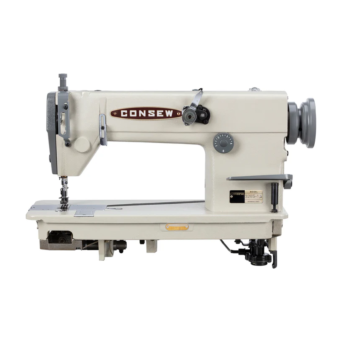 CONSEW® 326S-1 High-Speed Single Needle Double Chainstitch Industrial Sewing Machine – Complete with Table & Stand