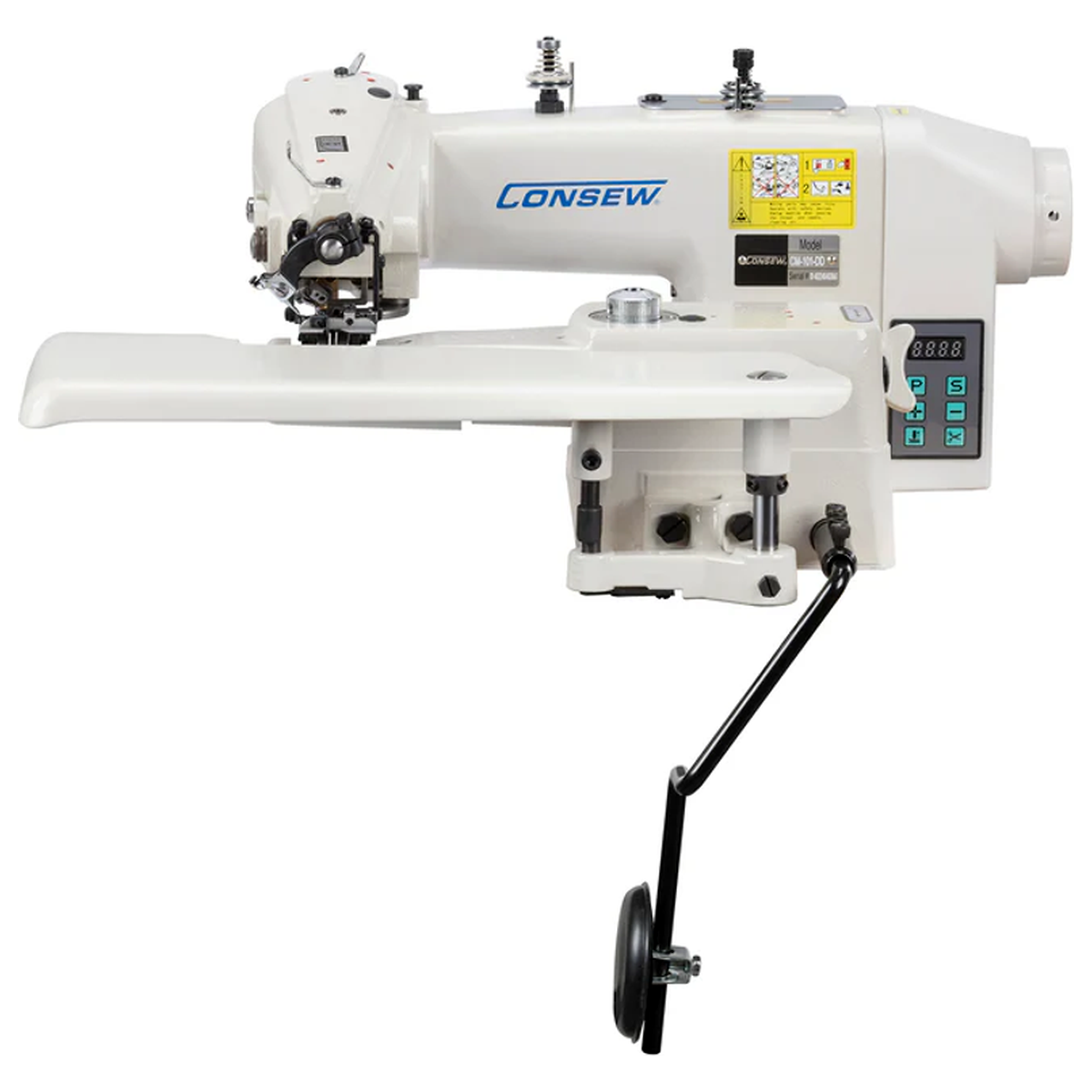 CONSEW® CM-101-DD Single Thread Chainstitch Blindstitch Industrial Sewing Machine with Direct Drive – Complete with Table & Stand