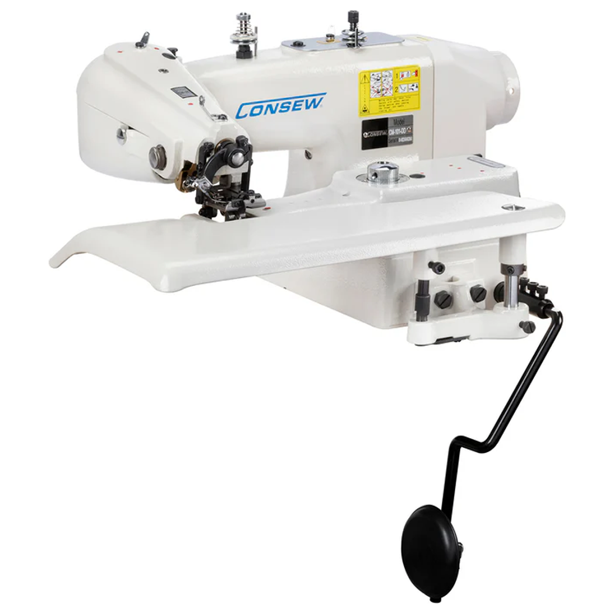 CONSEW® CM-101-DD Single Thread Chainstitch Blindstitch Industrial Sewing Machine with Direct Drive – Complete with Table & Stand