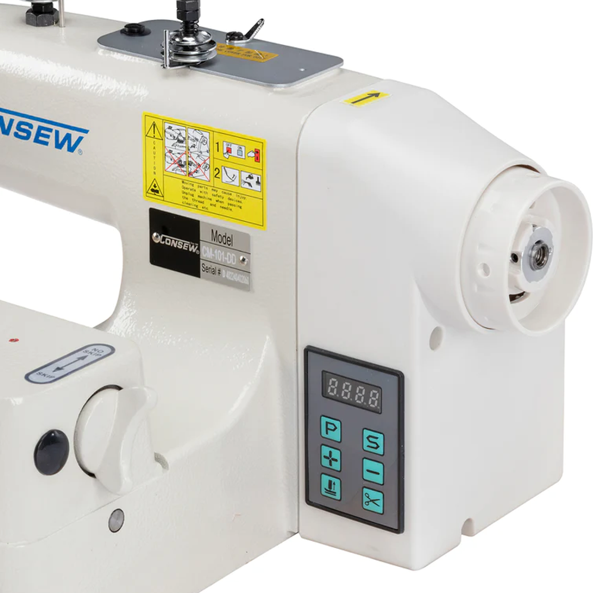 CONSEW® CM-101-DD Single Thread Chainstitch Blindstitch Industrial Sewing Machine with Direct Drive – Complete with Table & Stand