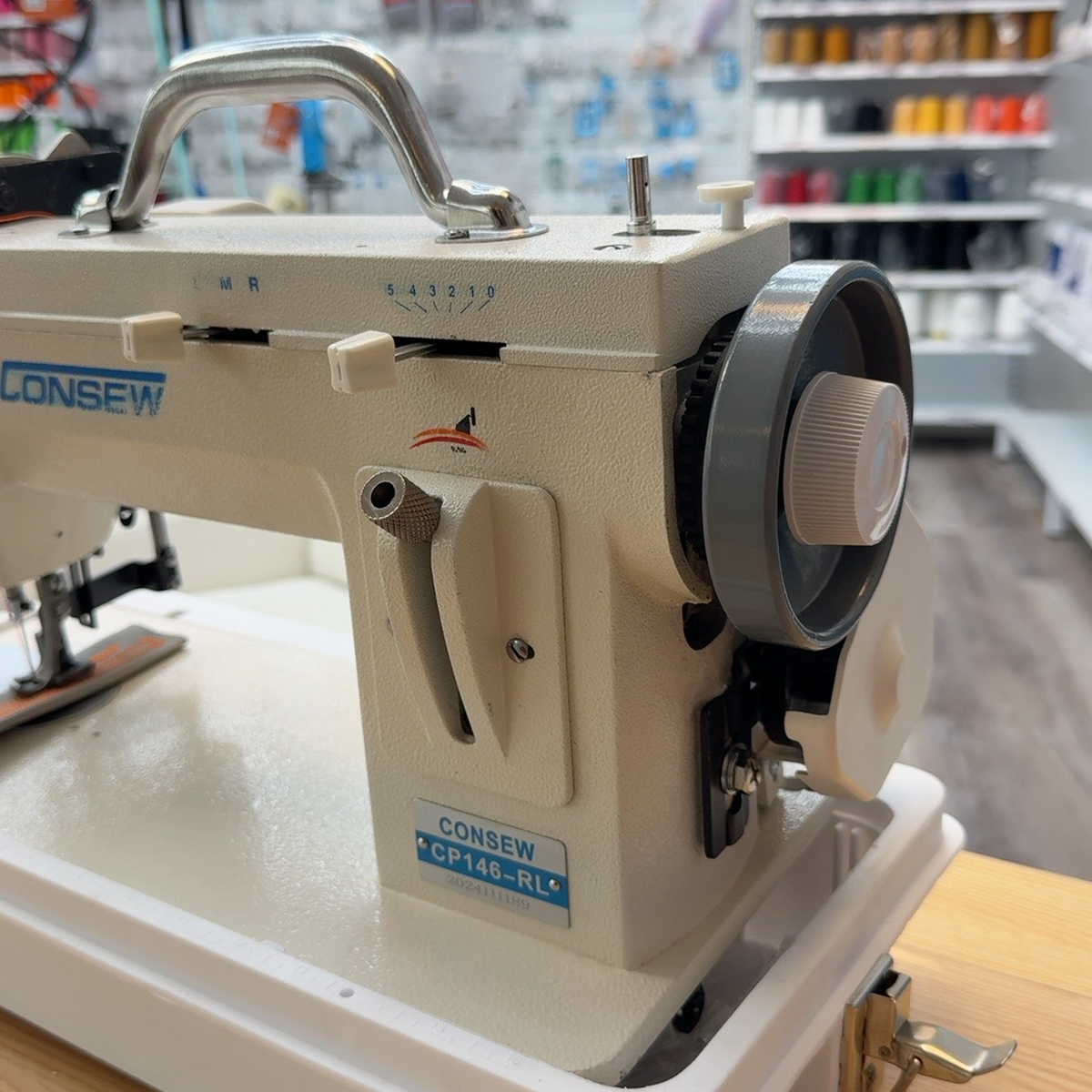 CONSEW® CP146RL Portable Walking Foot Sewing Machine with Hard Carrying Case Included