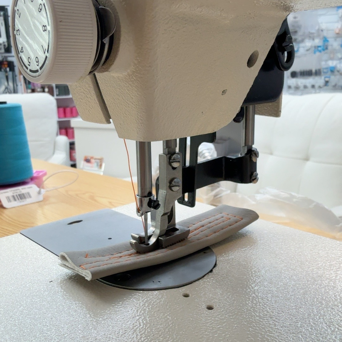 CONSEW® CP206RL Portable Walking Foot Sewing Machine with Hard Carrying Case – Complete with Table & Stand
