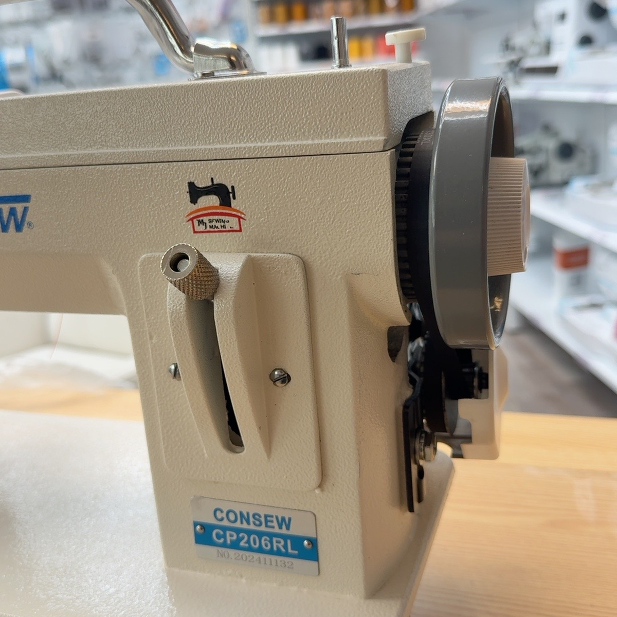 CONSEW® CP206RL Portable Walking Foot Sewing Machine with Hard Carrying Case – Complete with Table & Stand