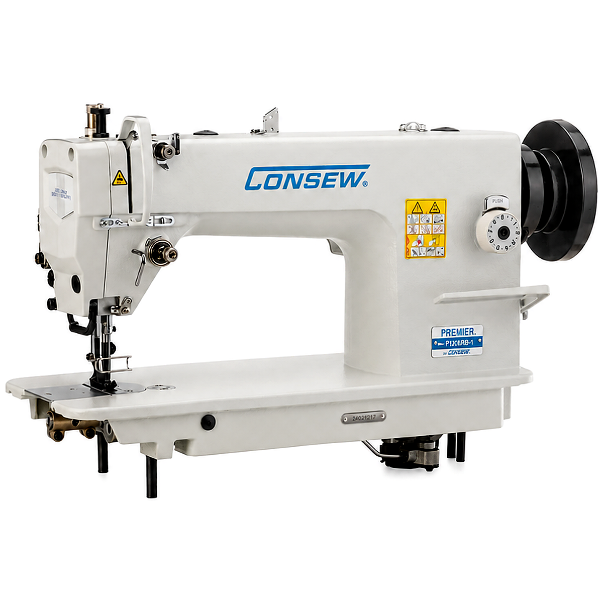 CONSEW® P1206RB-1 Single Needle Walking Foot Industrial Sewing Machine – Complete with Table & Stand