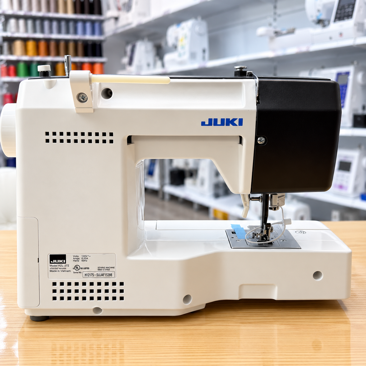 JUKI® HZL-27Z Compact Mechanical Home Sewing Machine with 11 Built-In Stitches & 4-Step Buttonhole