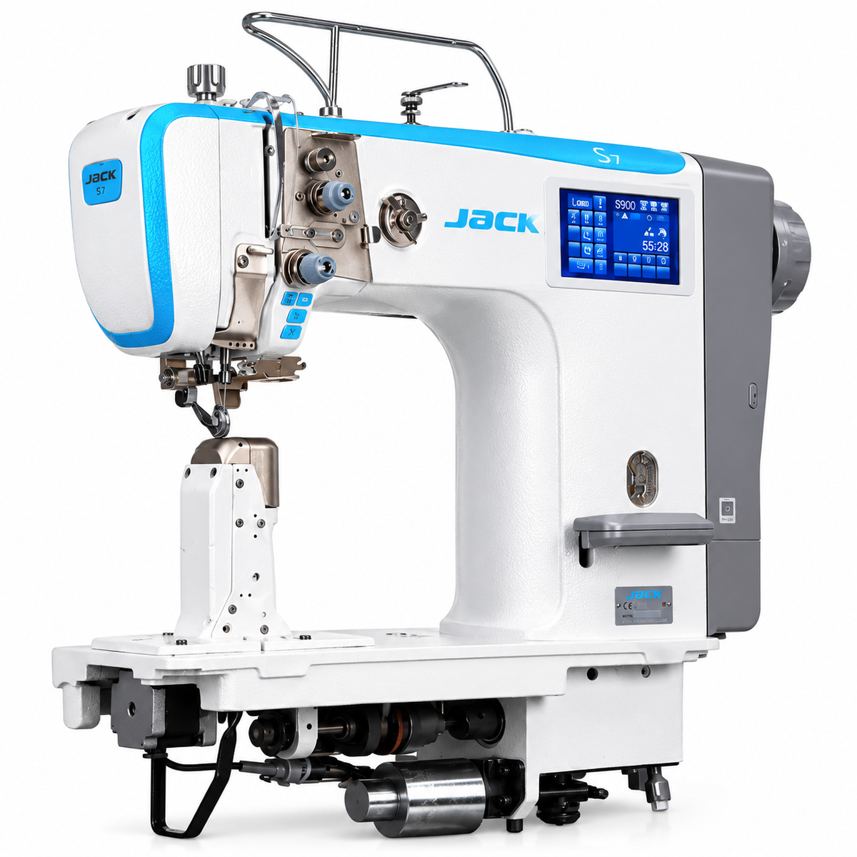 JACK® JK-S7-91-T Single Needle Post-Bed Triple Feed Industrial Lockstitch Sewing Machine – Complete with Table & Stand