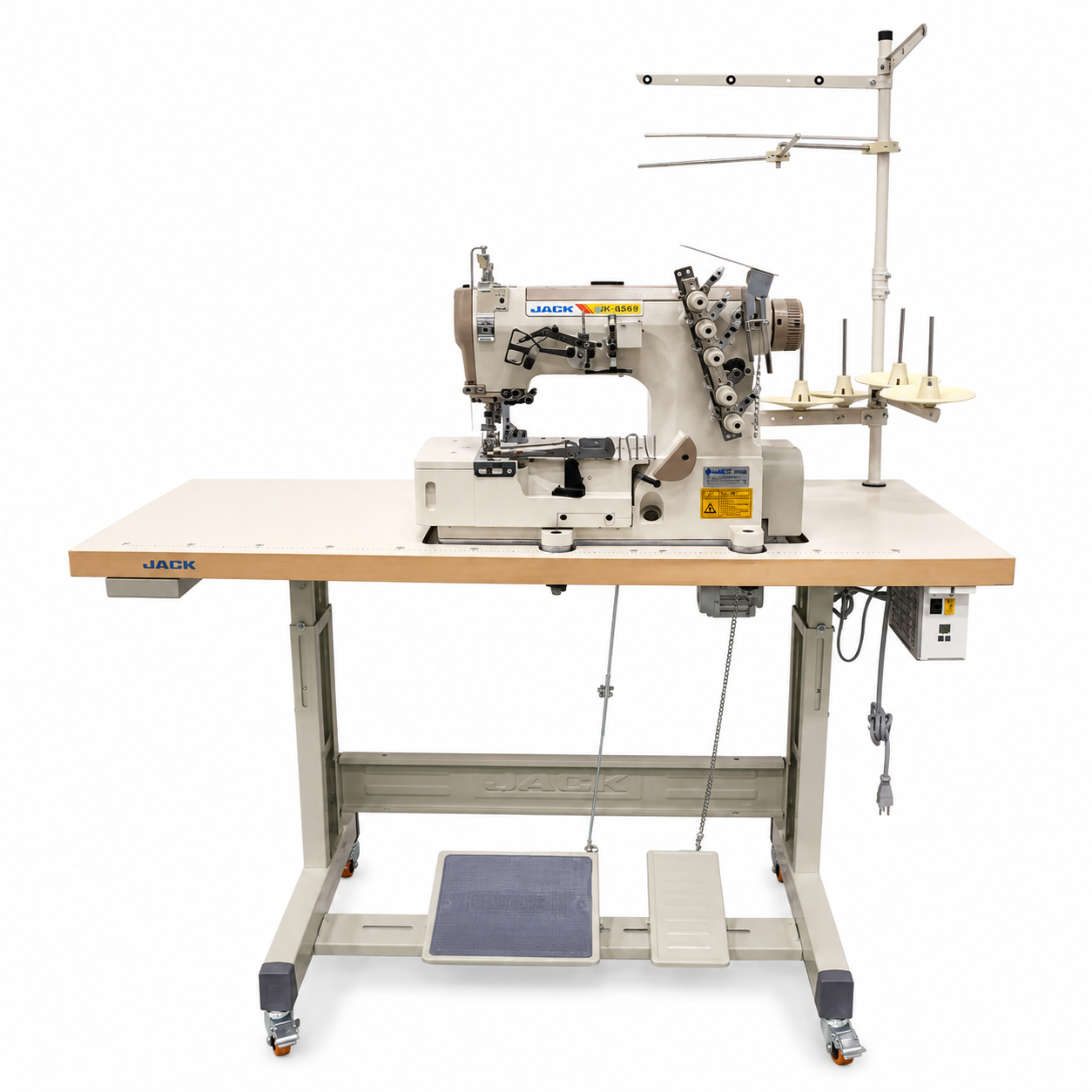 JACK® JK-8568-02BBX356 - Industrial Flatbed Interlock / Coverstitch Sewing Machine