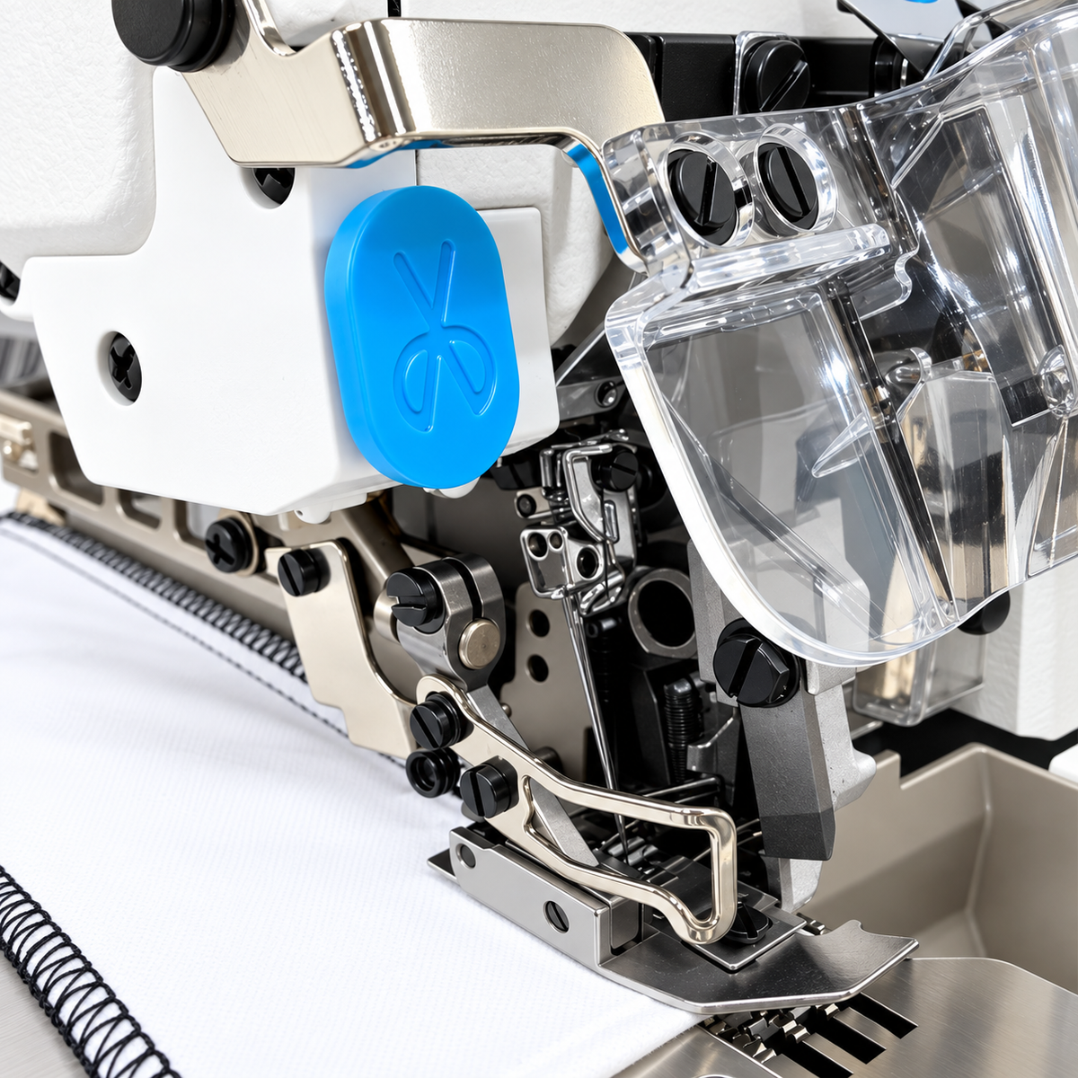 JACK® JK-C3-5-03/233  5-Thread Overlock Industrial Sewing Machine – Complete with Table & Stand