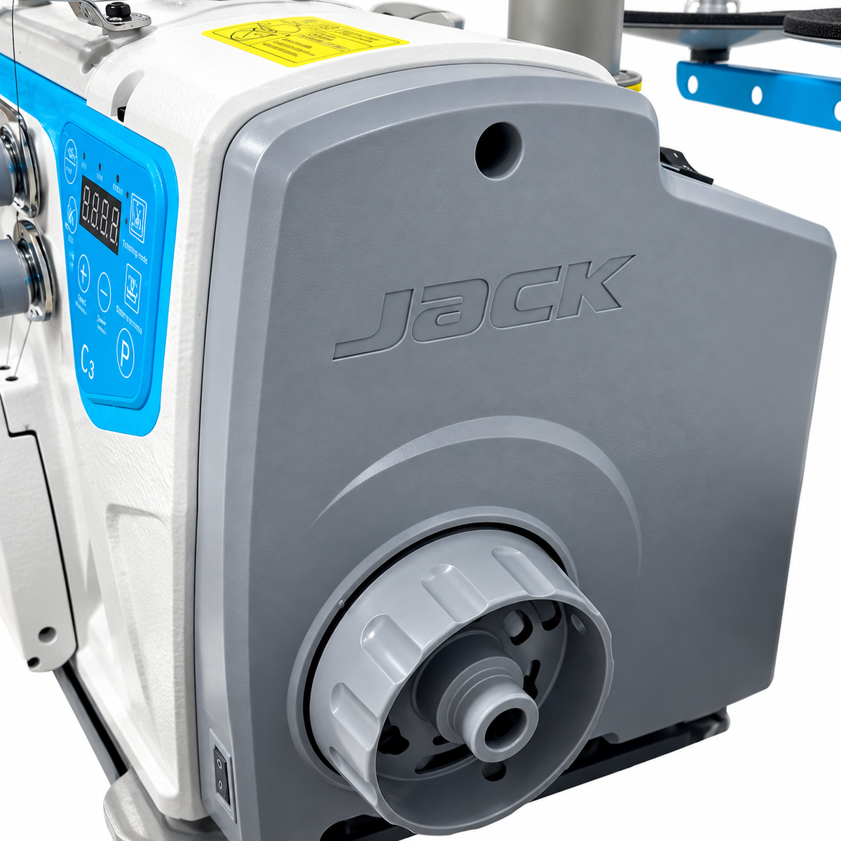 JACK® JK-C3-5-03/233  5-Thread Overlock Industrial Sewing Machine – Complete with Table & Stand