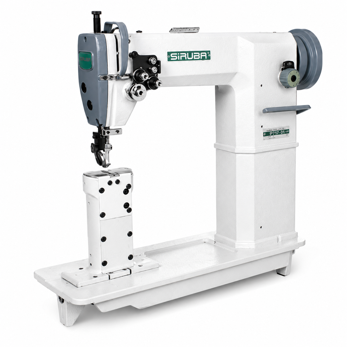 SIRUBA® P717-01 Single Needle Post-Bed Industrial Lockstitch Sewing Machine with Servo Motor – Complete with Table & Stand