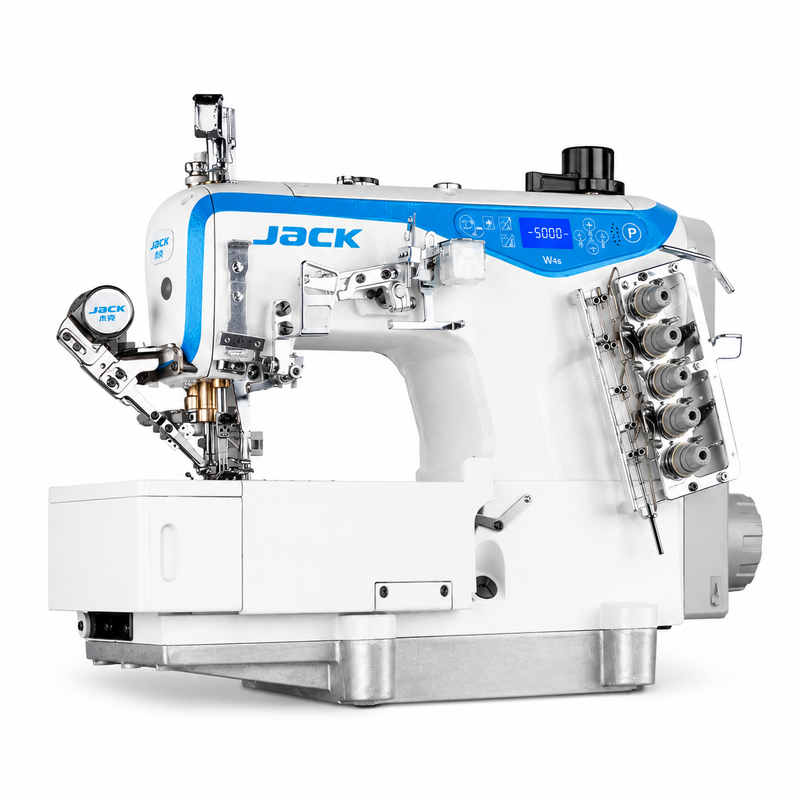 JACK® W4S UT 01GBX364 – 3-Needle Flatbed Coverstitch with Thread Trimmer