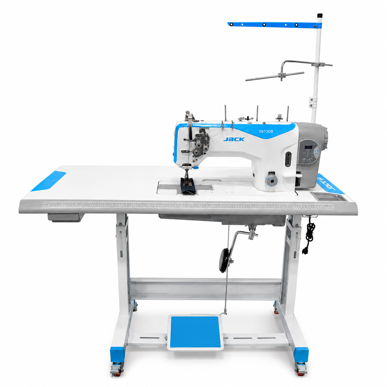 JACK® JK-58720B-005 Double Needle Large Bobbin Split-Bar Industrial Lockstitch Sewing Machine