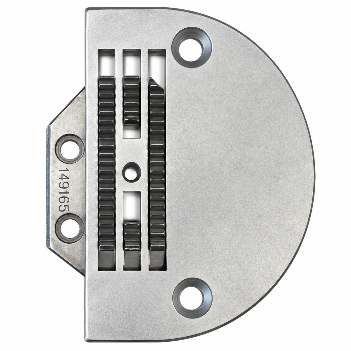 Silver Heavy-Duty Throat Plate &amp; Feed Dog Set for Single Needle Industrial Sewing Machines - #143169 / #149165