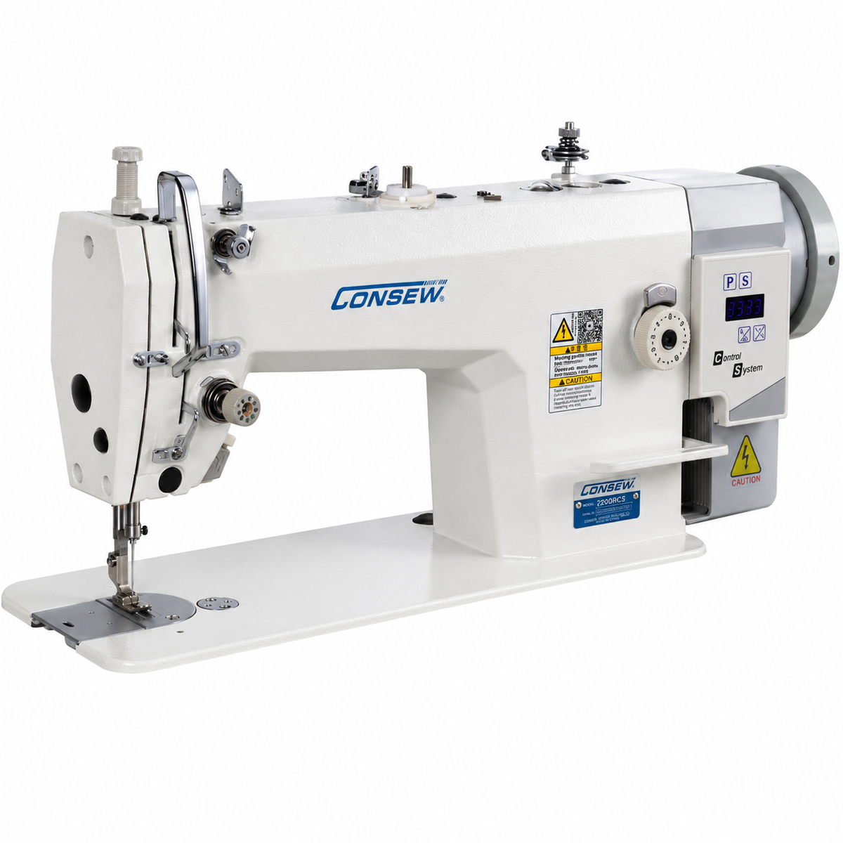 CONSEW® 7360RB-3DD Single Needle Direct Drive High-Speed Industrial Lockstitch Sewing Machine – Complete with Table & Stand