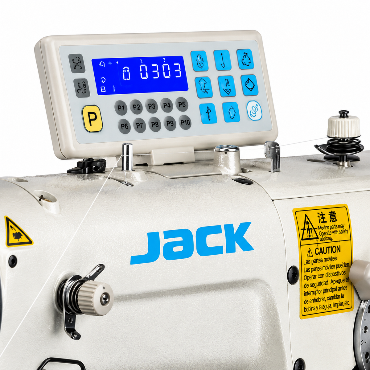 JACK® JK-T2284B-4E Single Needle Standard & 3-Step Zigzag Direct Drive Industrial Sewing Machine – Complete with Table & Stand