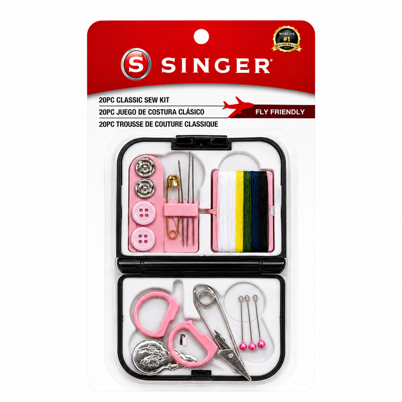 SINGER® Mini Travel Sewing Kit - 20 Piece Compact Folding Case
