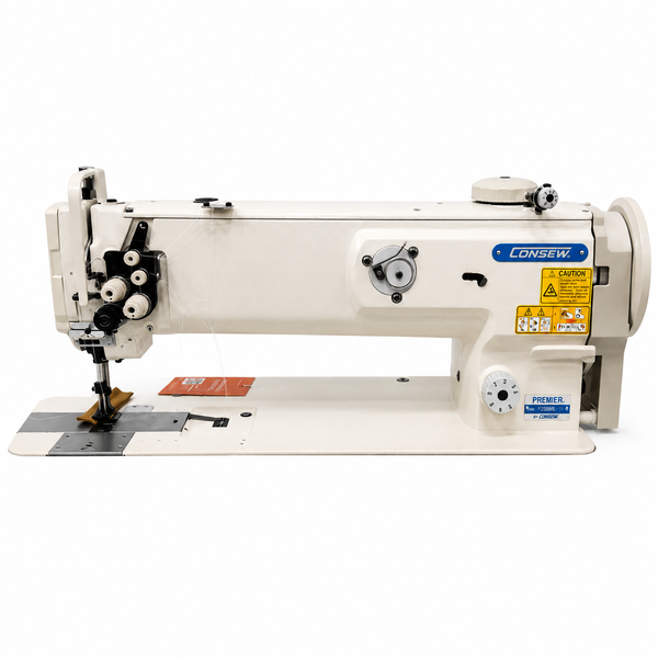CONSEW® P1560RBL-18 Two Needle High-Speed Walking Foot Lockstitch Industrial Sewing Machine – 18-Inch Long Arm – Complete with Table & Stand