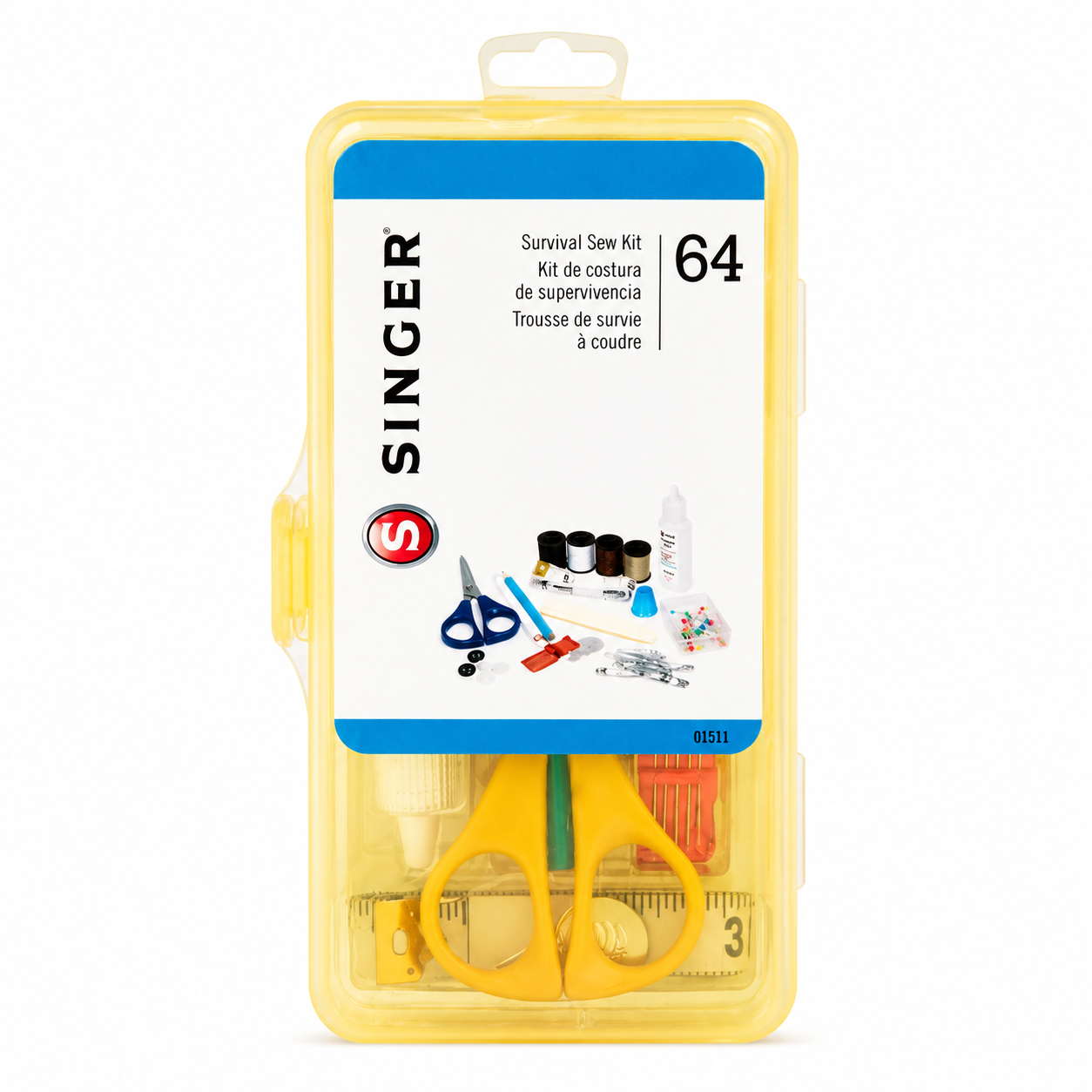 SINGER® 64-Piece Survival Sewing Kit with Storage Case