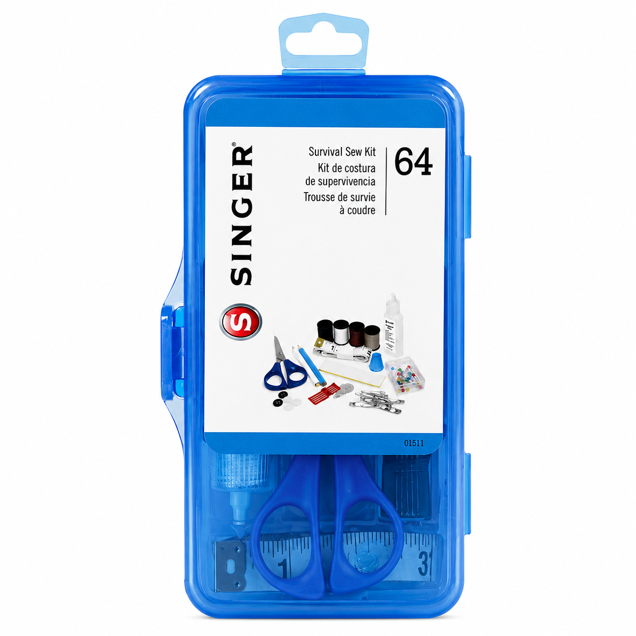 SINGER® 64-Piece Survival Sewing Kit with Storage Case
