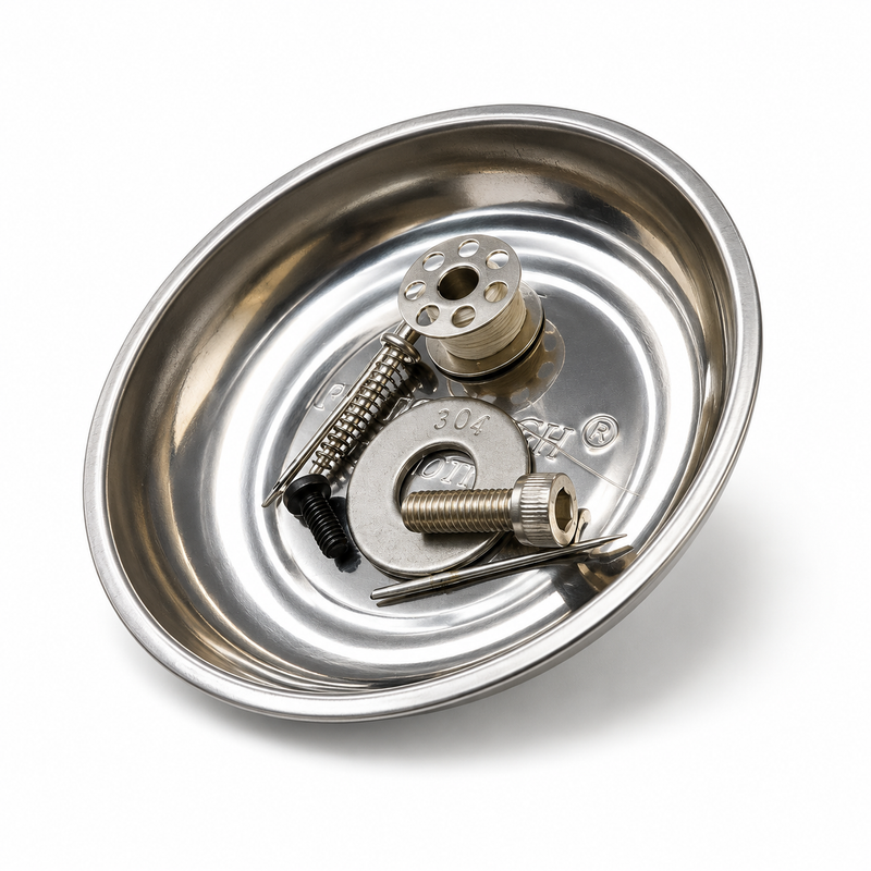 BNIP Pittsburgh 4" Magnetic Parts Holder, Dish Bowl Tray, Stainless Steel 62535