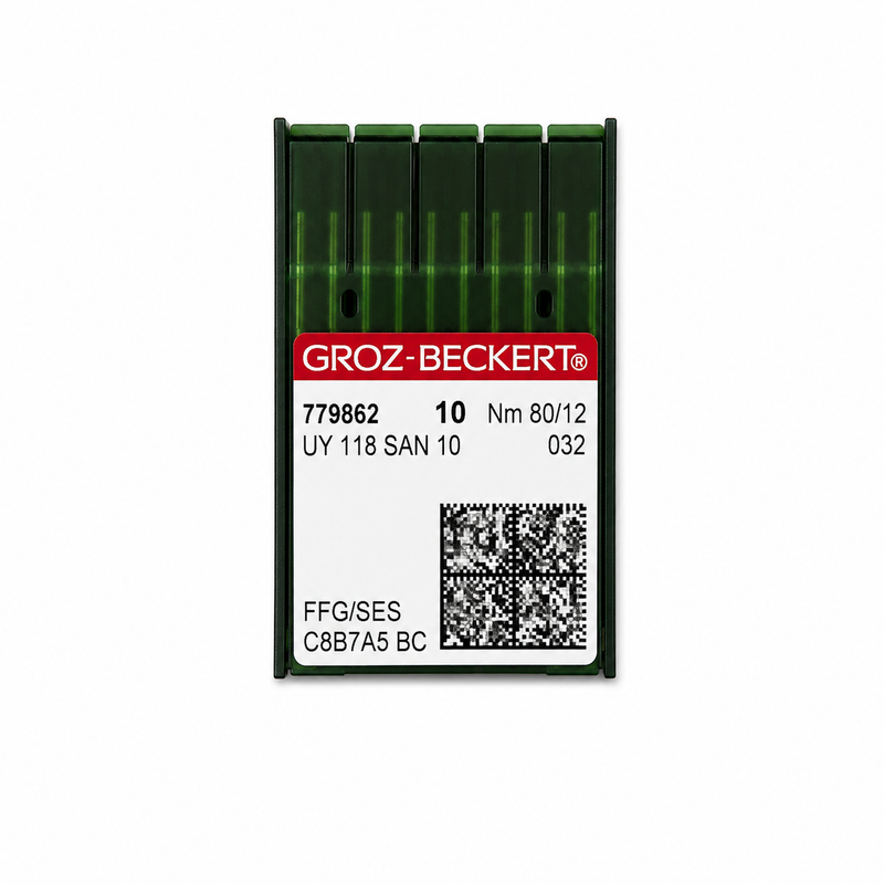 NEEDLES GROZ-BECKERT UY 118 SAN AND GAS  10 FFG/SES (1PK - 10 NEEDLES)