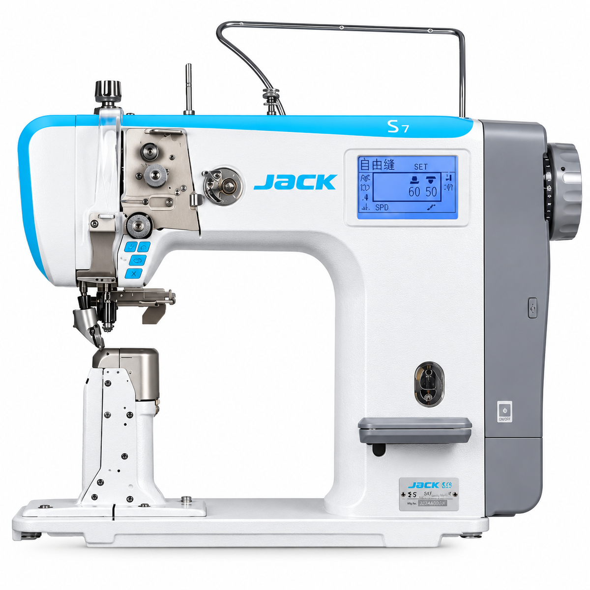 JACK® JK-S7-91-T Single Needle Post-Bed Triple Feed Industrial Lockstitch Sewing Machine – Complete with Table & Stand