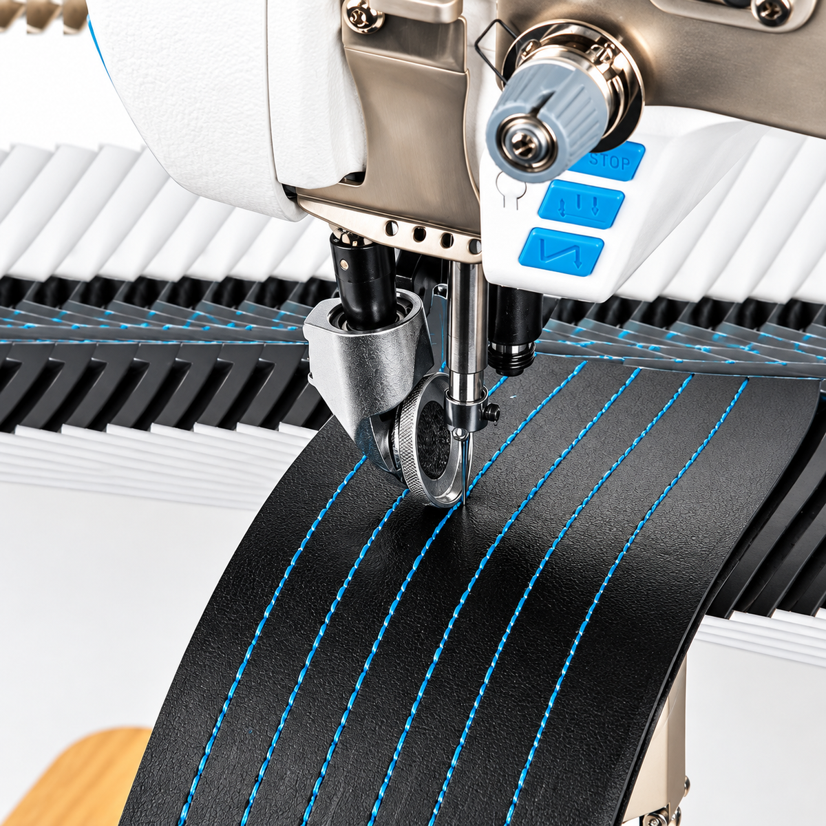JACK® JK-S7-91-T Single Needle Post-Bed Triple Feed Industrial Lockstitch Sewing Machine – Complete with Table & Stand