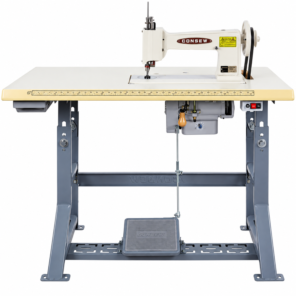 CONSEW® 104-1T Industrial Sewing Machine – Complete with Table & Stand