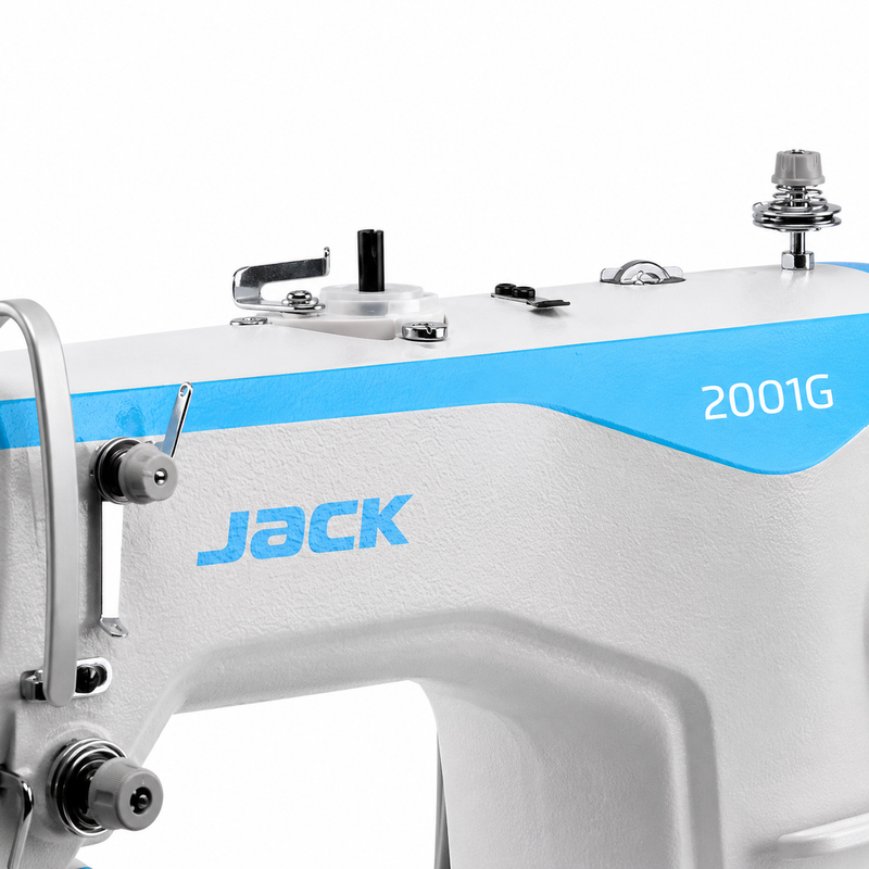 JACK® JK-2001-GHC-3Q - Heavy-Duty Lockstitch Sewing Machine with Built-In Servo Motor